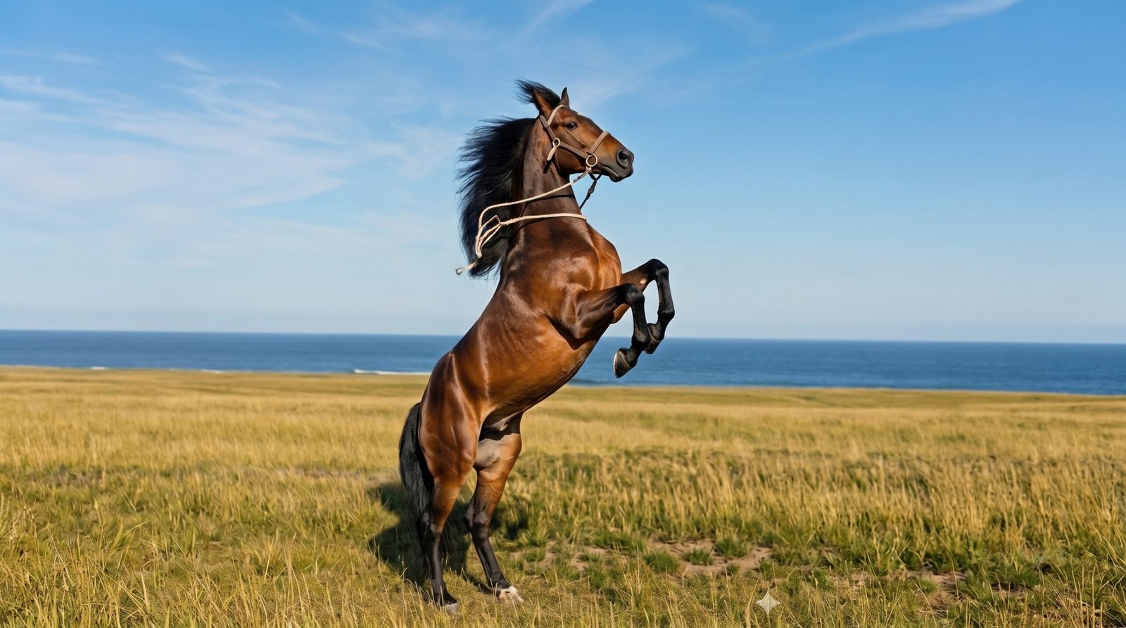 Horse at seaside