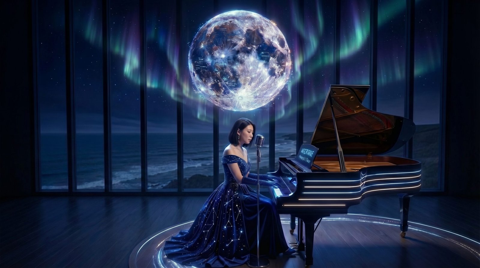 Nocturne Piano Dreamy Blue Moon